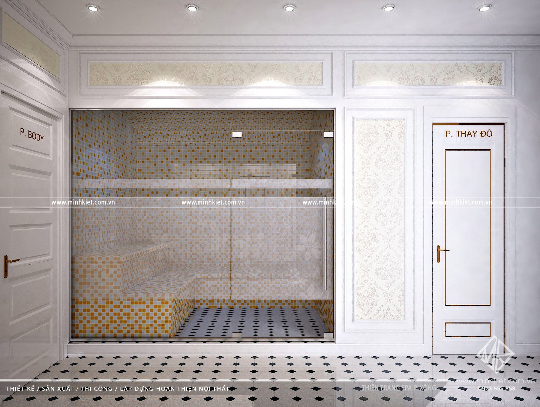 Thiết Kế Sảnh Spa Thiên Trang - Mẫu thiết kế nội thất spa hiện đại